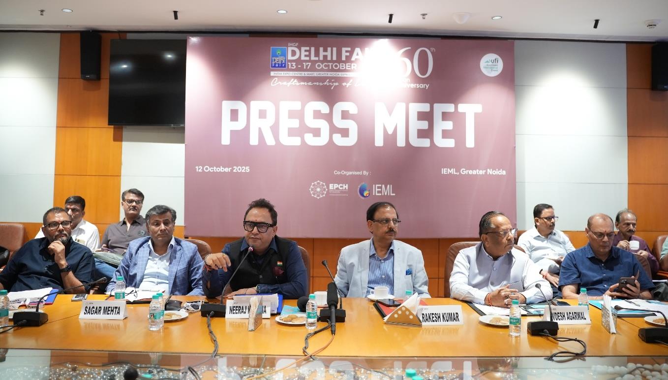 Dr. Rakesh Kumar and EPCH leadership addressing the media in October 2025